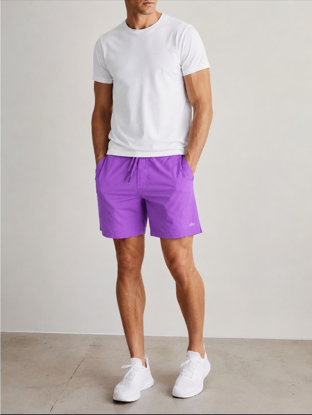 Alo Yoga Plow Board Shorts Bright Orchid Purple Men’s Size M shorts Athletic